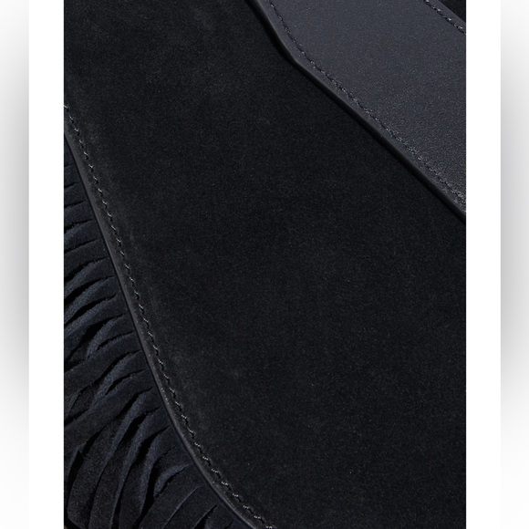 Maje leather and suade gypsy fringe bag - Picture 6 of 7